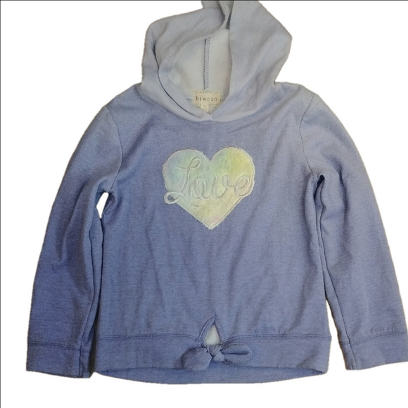 btween - Kids - Purple Yellow Heart Hoodie Sweatshirt - Picture 1 of 3